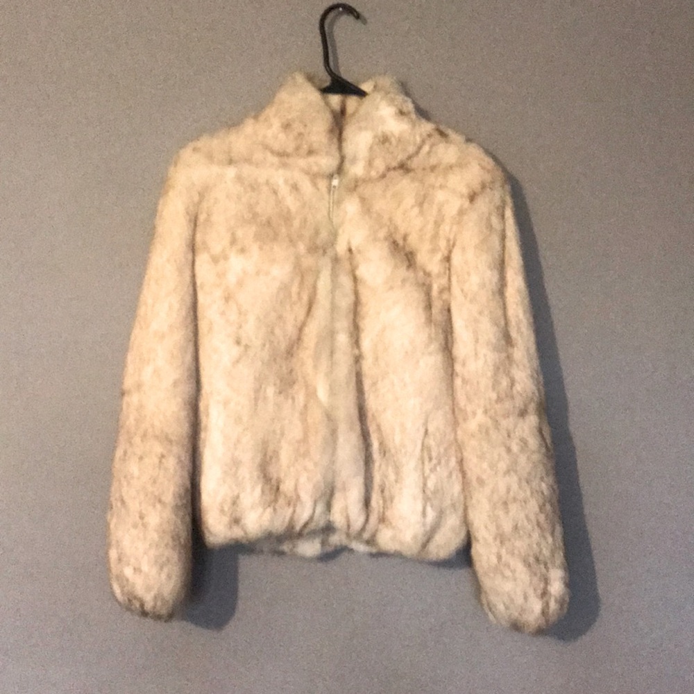Vintage elan authentic rabbit fur coat medium